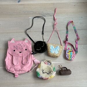 Pink Cat Backpack purse Accessories lot H&M  target